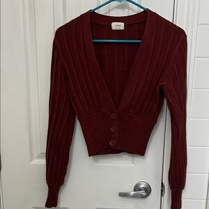 Plunge neck cardigan